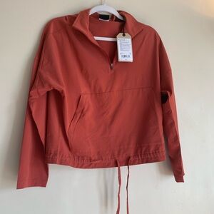 NWT Prana Zip Shirt Top Pullover Size XS Orange Red Outerwear Long Sleeve